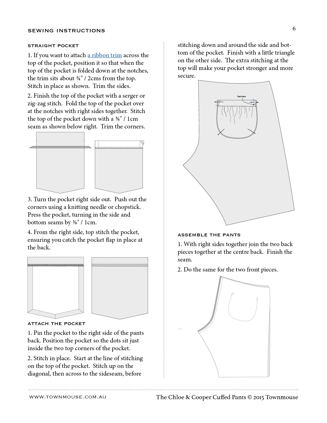 Chloe & Cooper Cuffed Pants PDF Pattern - Image 5