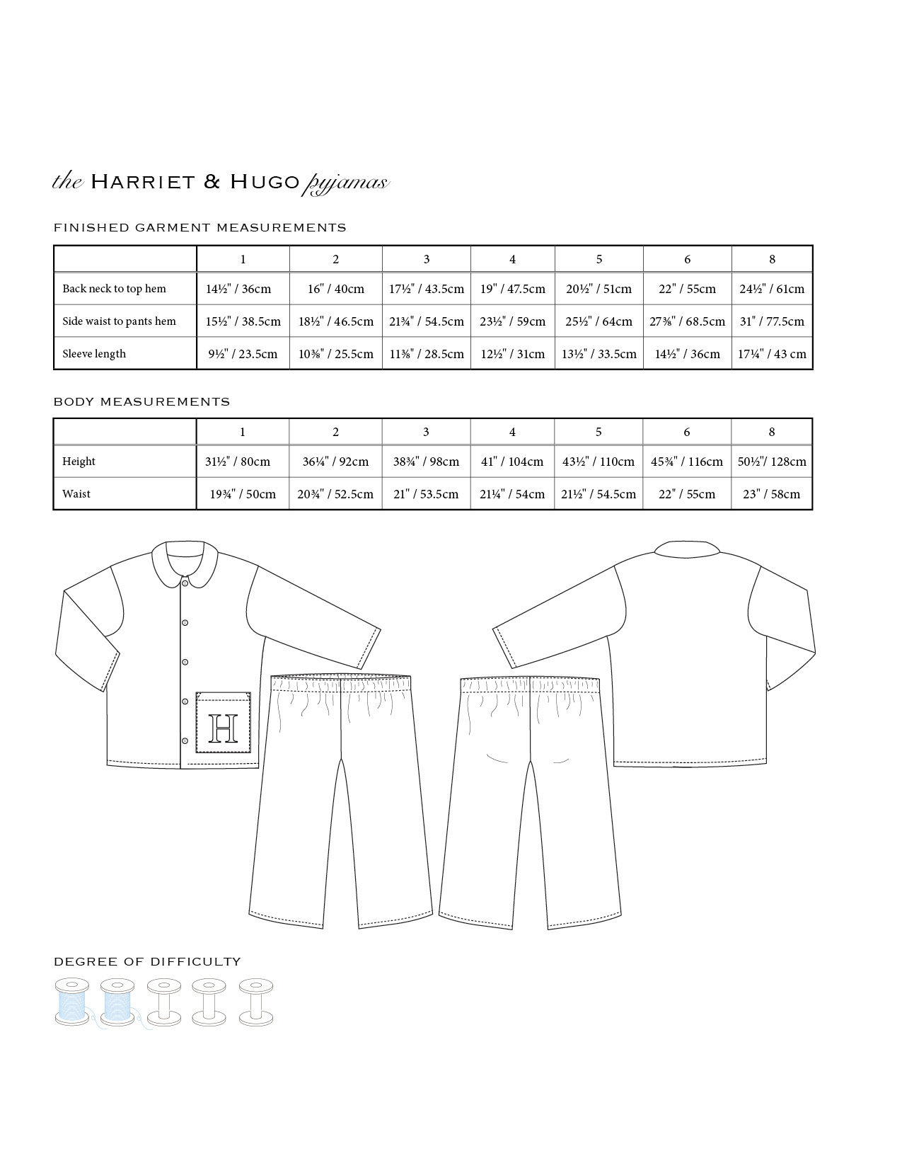 Harriet & Hugo Pyjamas PDF Pattern - Image 6