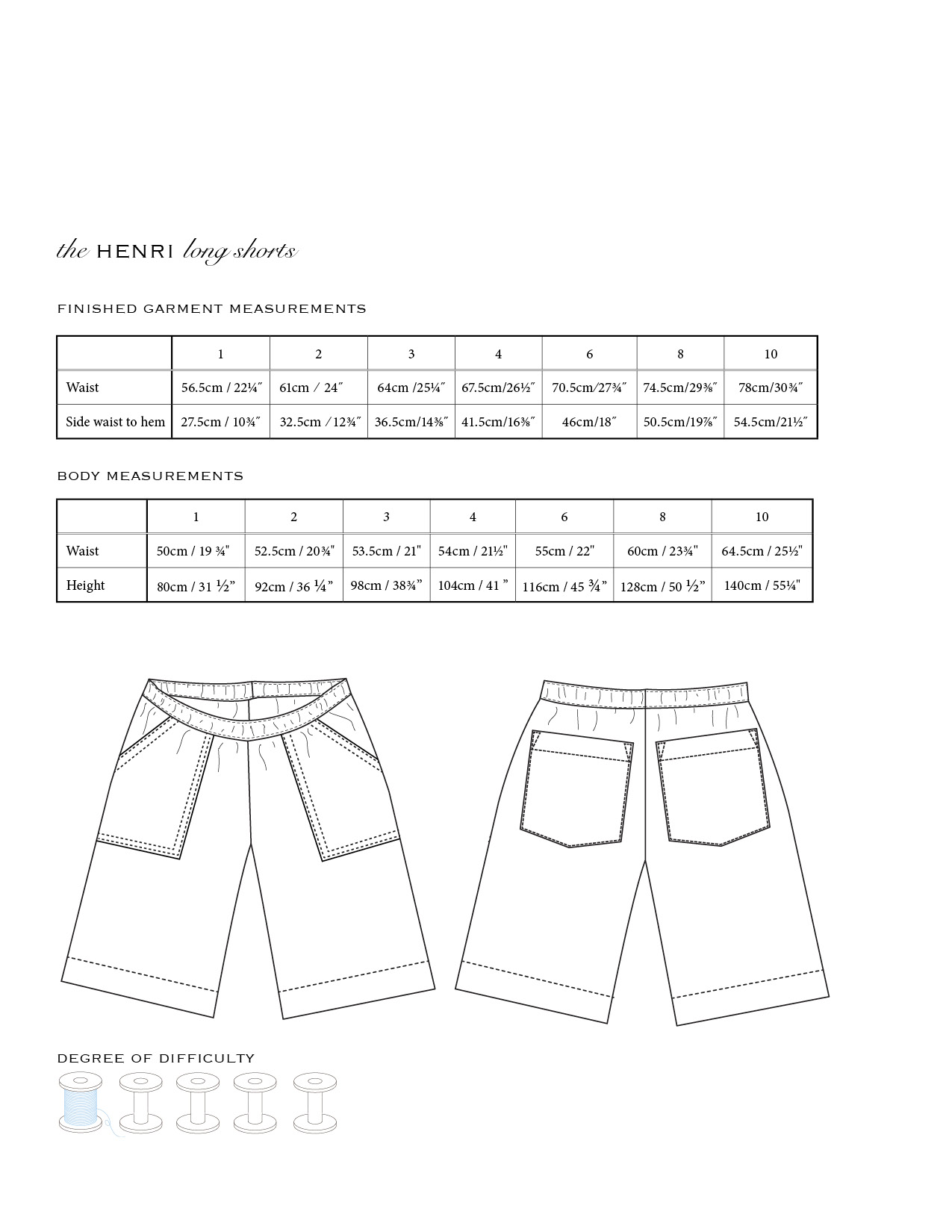 Henri Long Shorts PDF Pattern - Image 7