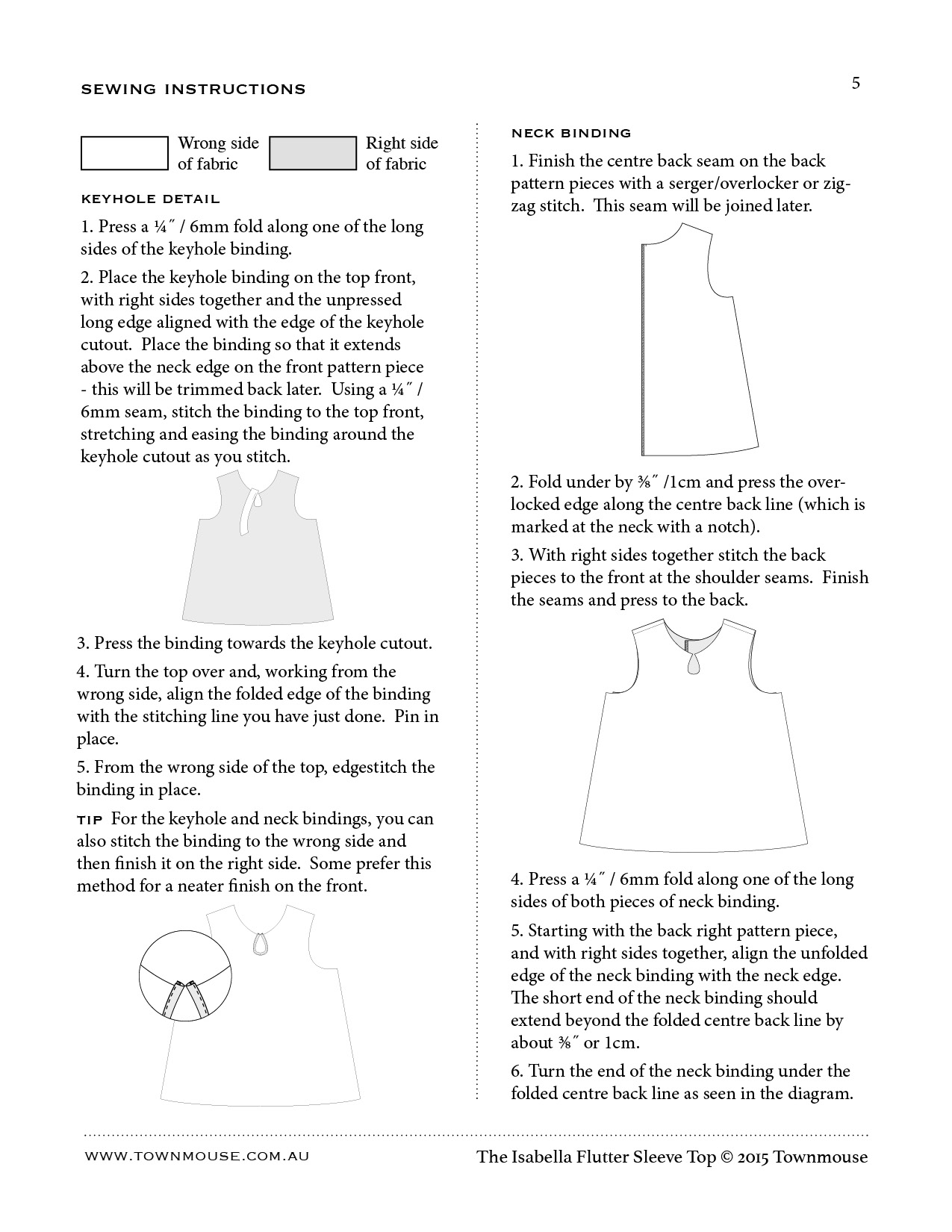 Isabella Flutter Sleeve Top PDF Pattern - Image 9