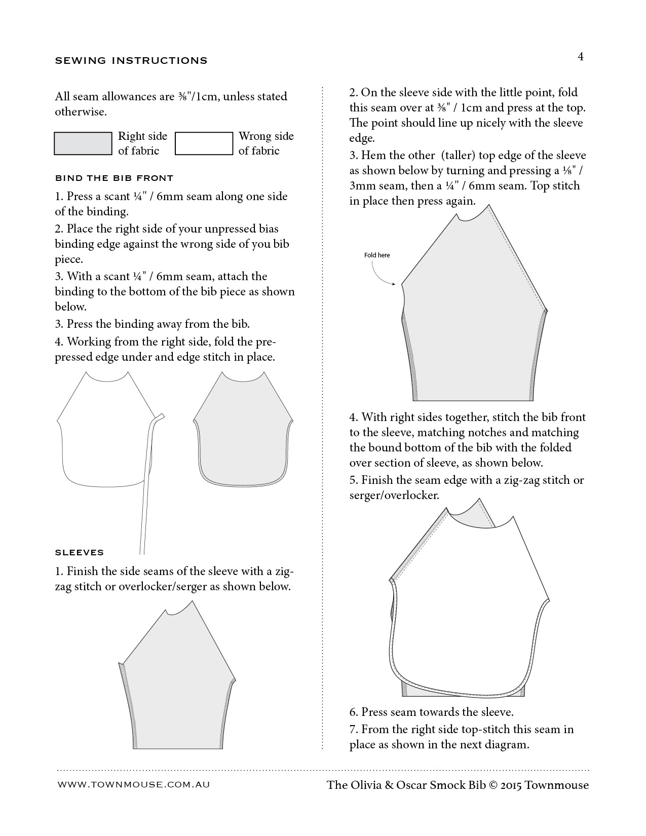 Olivia and Oscar Smock Bib PDF Pattern - Image 6