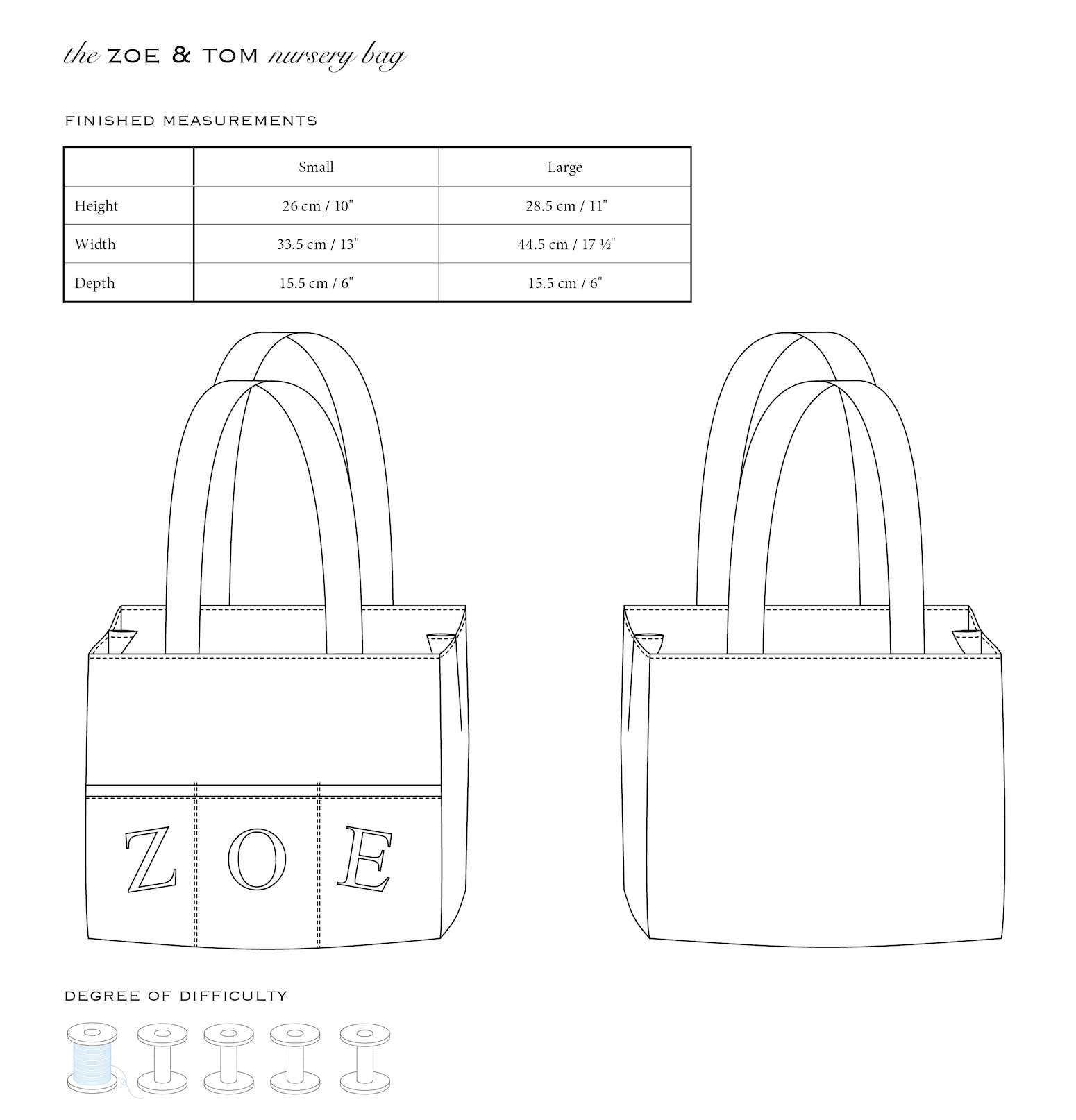 Zoe & Tom Nursery Bag PDF Pattern - Image 5